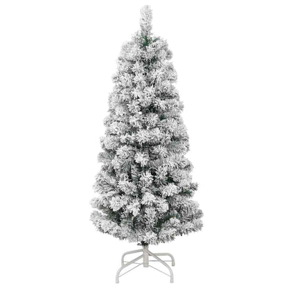 vidaXL Artificial Hinged Christmas Tree Green and White 120 cm 5