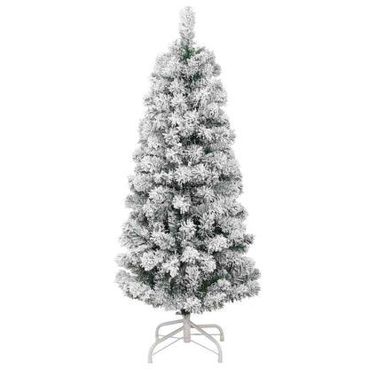 vidaXL Artificial Hinged Christmas Tree Green and White 120 cm 5