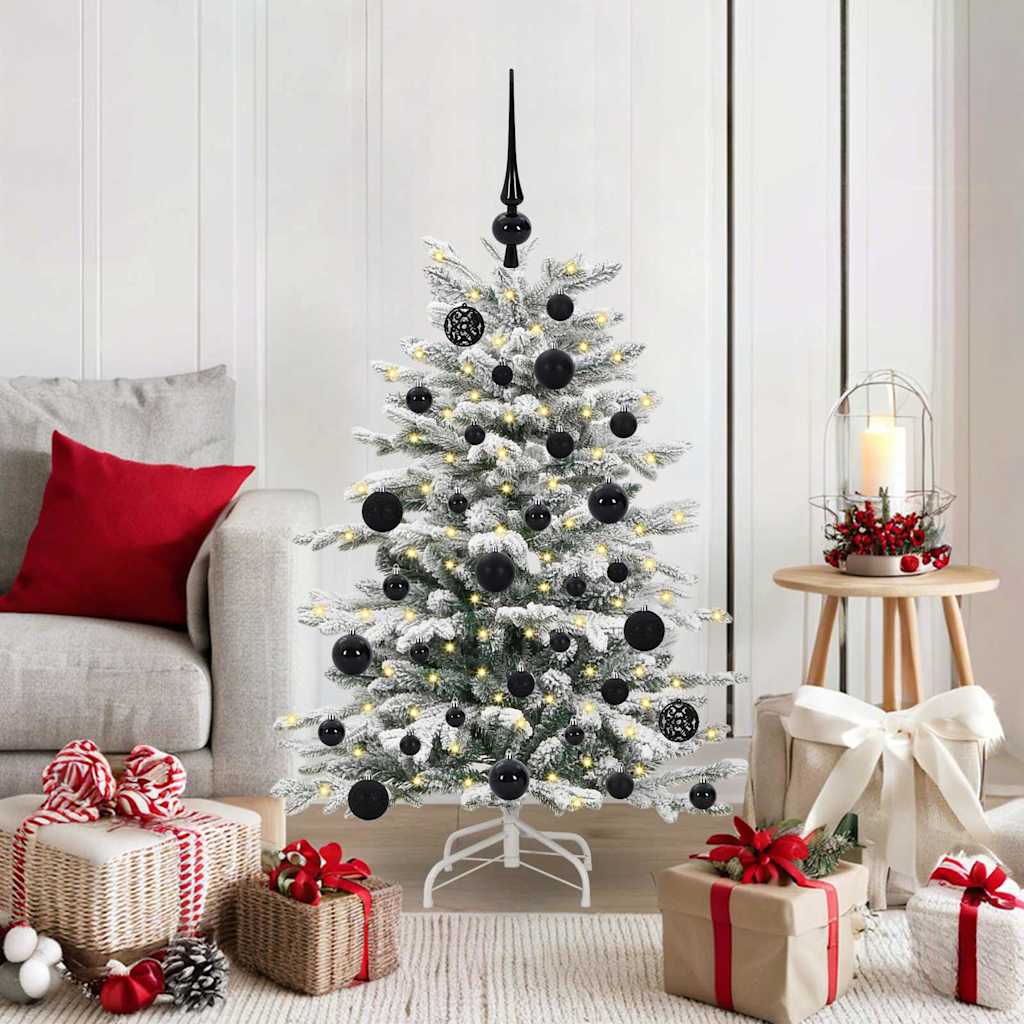 vidaXL Artificial Hinged Christmas Tree White 120 cm PE and PVC 1