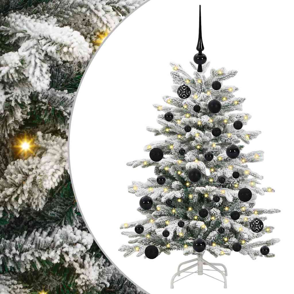 vidaXL Artificial Hinged Christmas Tree White 120 cm PE and PVC 2