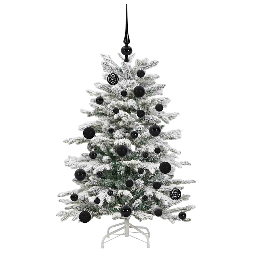 vidaXL Artificial Hinged Christmas Tree White 120 cm PE and PVC 4