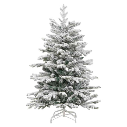 vidaXL Artificial Hinged Christmas Tree White 120 cm PE and PVC 5