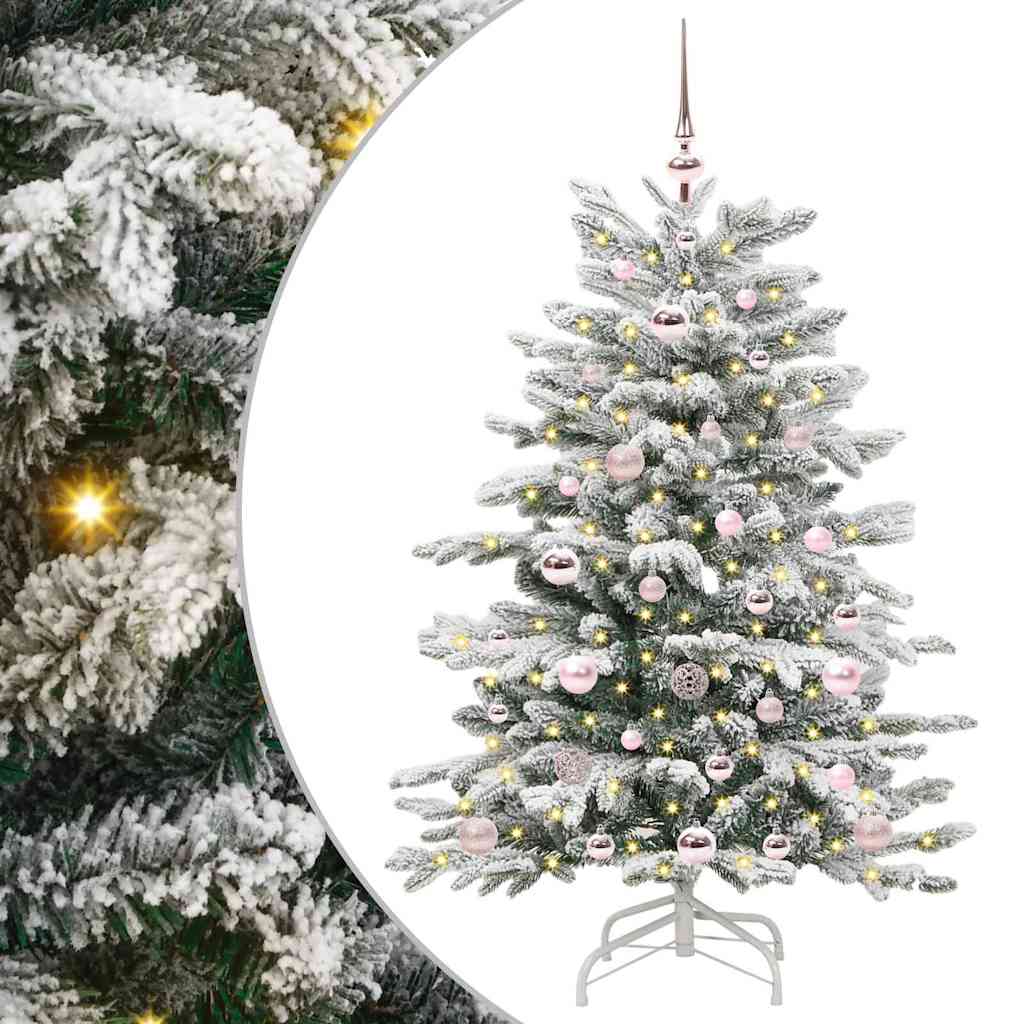 vidaXL Artificial Hinged Christmas Tree White 120 cm PE and PVC 2
