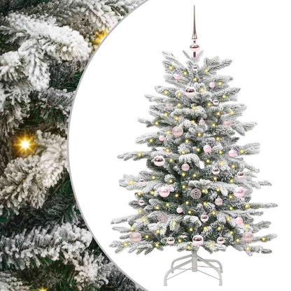 vidaXL Artificial Hinged Christmas Tree White 120 cm PE and PVC 2