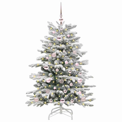 vidaXL Artificial Hinged Christmas Tree White 120 cm PE and PVC 3