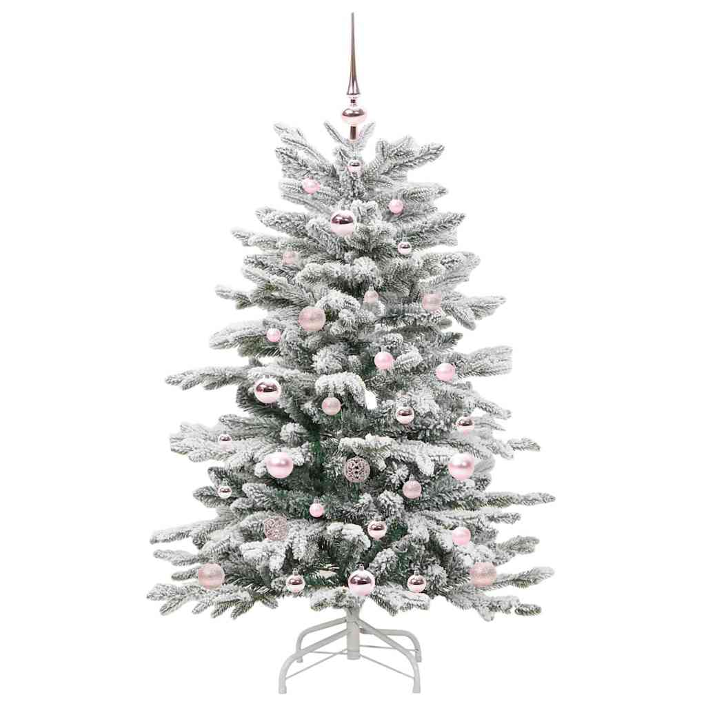 vidaXL Artificial Hinged Christmas Tree White 120 cm PE and PVC 4