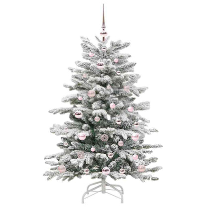 vidaXL Artificial Hinged Christmas Tree White 120 cm PE and PVC 4