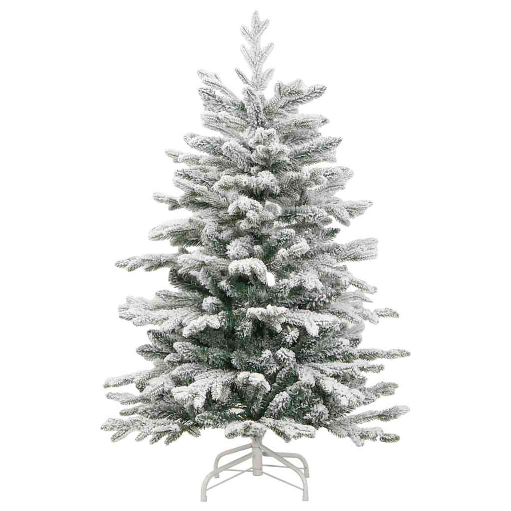 vidaXL Artificial Hinged Christmas Tree White 120 cm PE and PVC 5