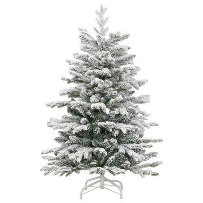 vidaXL Artificial Hinged Christmas Tree White 120 cm PE and PVC 5