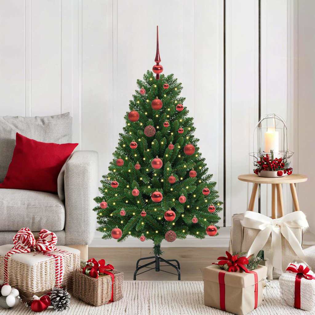 vidaXL Artificial Christmas Tree 120 cm 150 LEDs Warm White Green 1