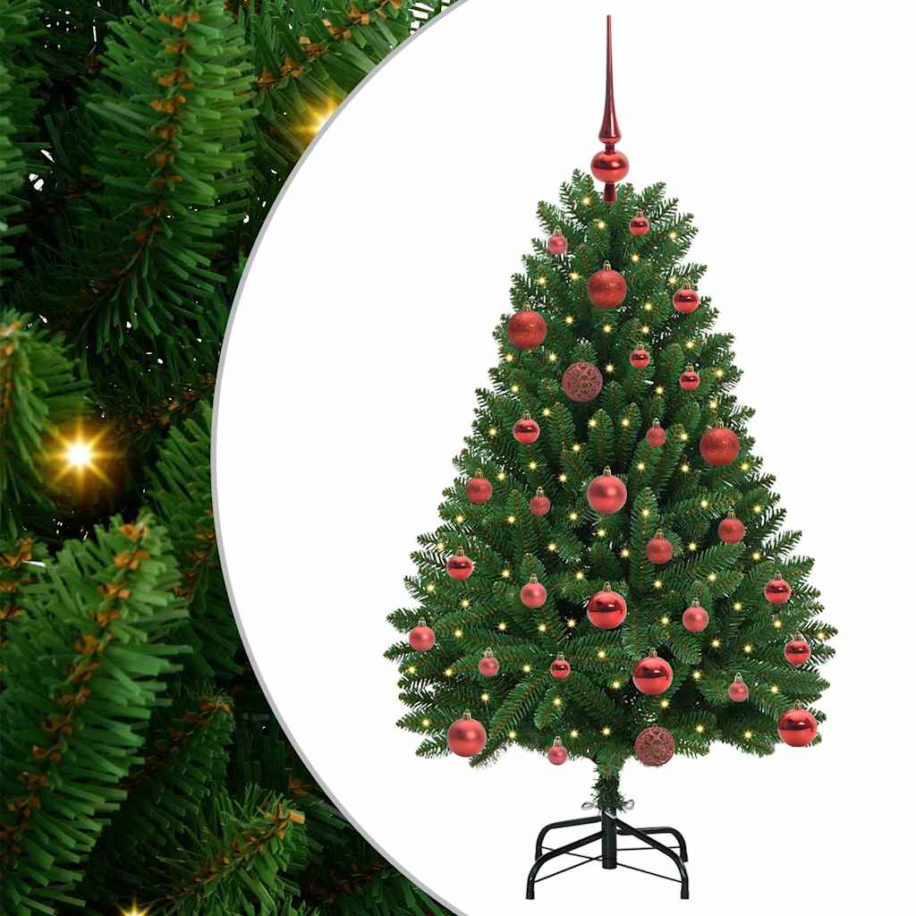 vidaXL Artificial Christmas Tree 120 cm 150 LEDs Warm White Green 2