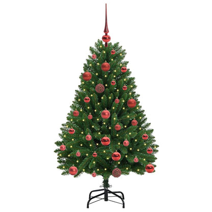 vidaXL Artificial Christmas Tree 120 cm 150 LEDs Warm White Green 3