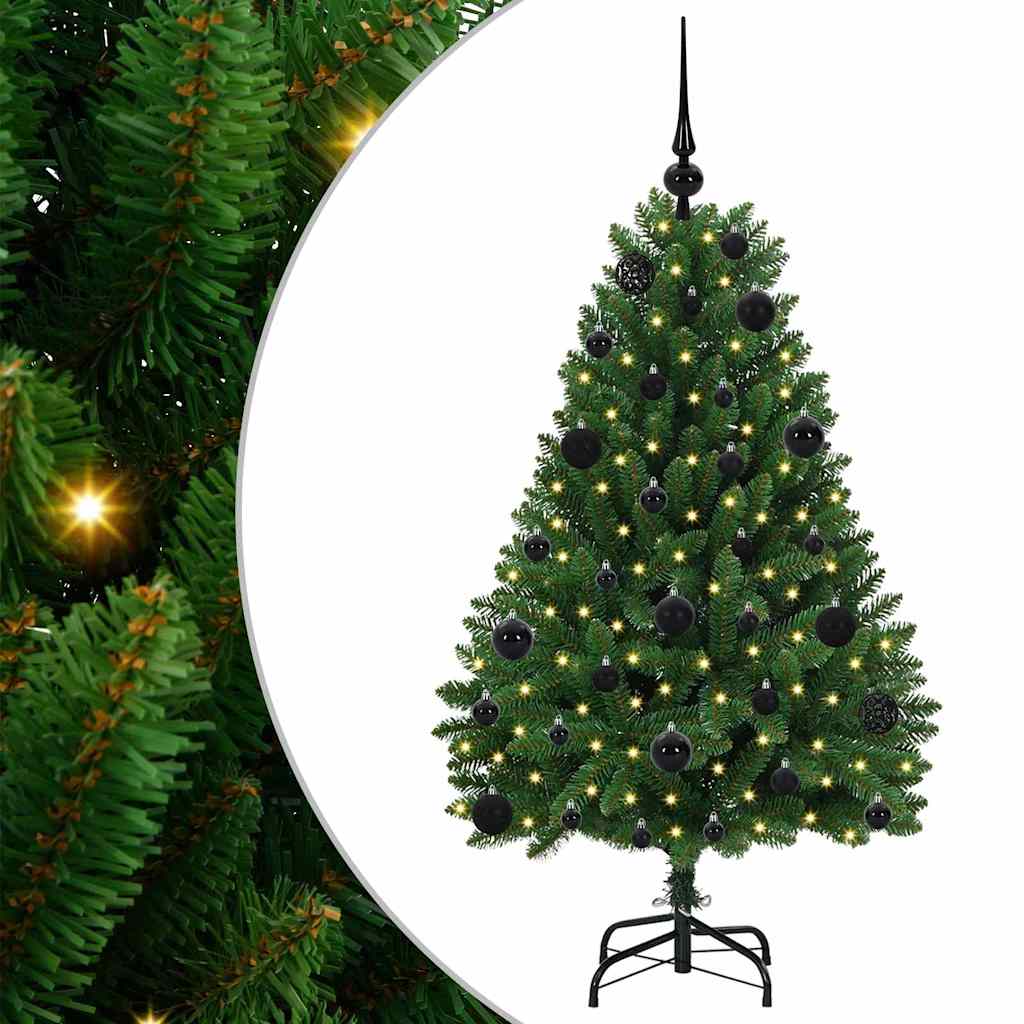 vidaXL Artificial Christmas Tree 120 cm 150 LEDs Warm White Green 2
