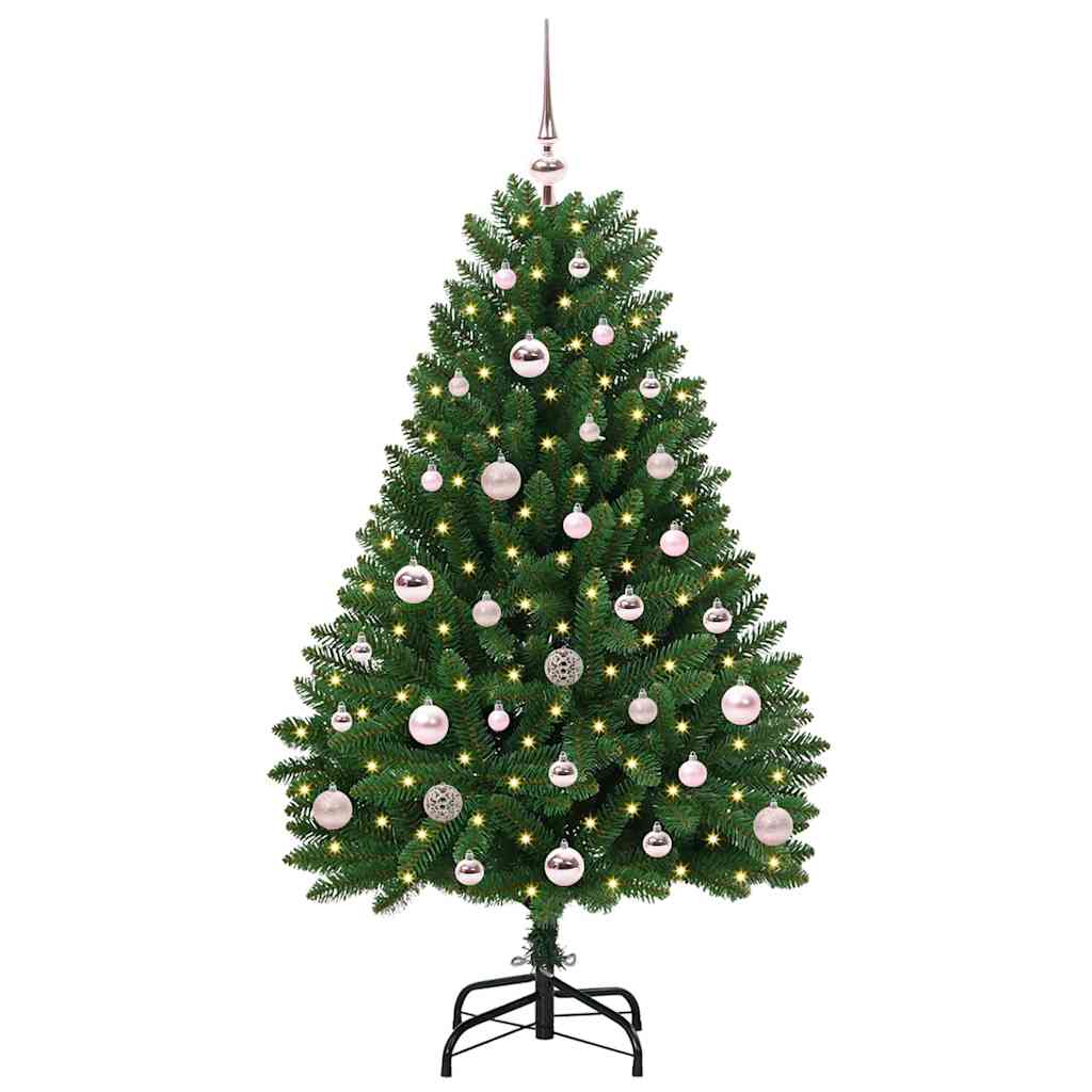 vidaXL Artificial Christmas Tree 120 cm 150 LEDs Warm White Green 3