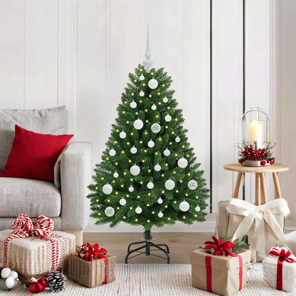 vidaXL Artificial Christmas Tree 120 cm 150 LEDs Warm White Green 1
