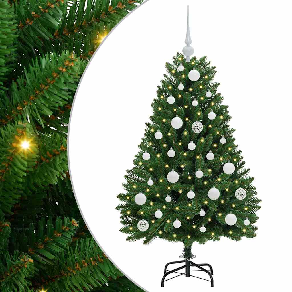 vidaXL Artificial Christmas Tree 120 cm 150 LEDs Warm White Green 2