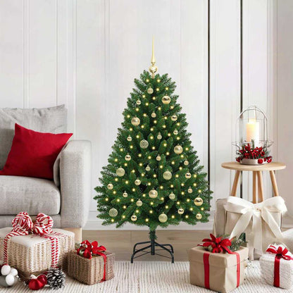 vidaXL Artificial Christmas Tree 120 cm 150 LEDs Warm White Green 1