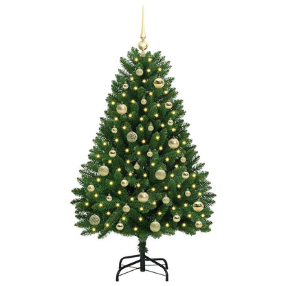 vidaXL Artificial Christmas Tree 120 cm 150 LEDs Warm White Green 3