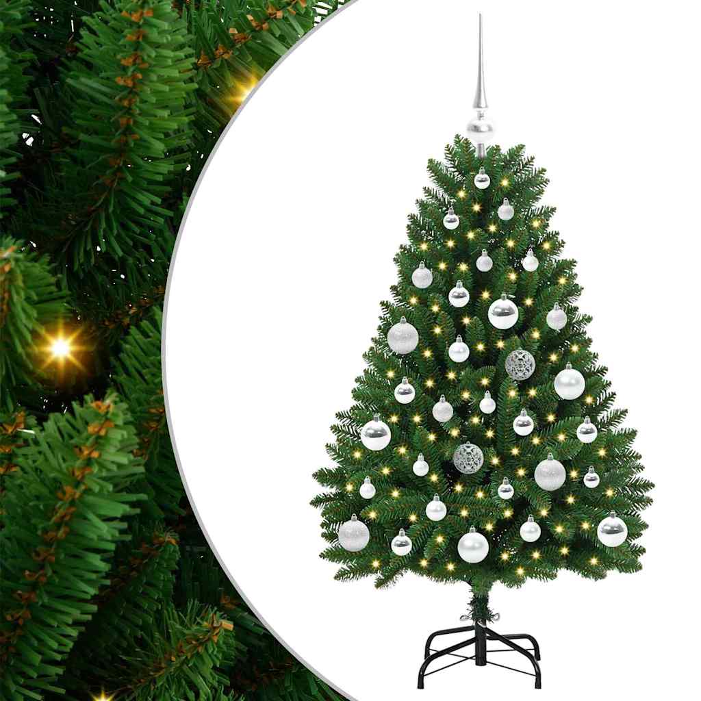 vidaXL Artificial Christmas Tree 120 cm 150 LEDs Warm White Green 2