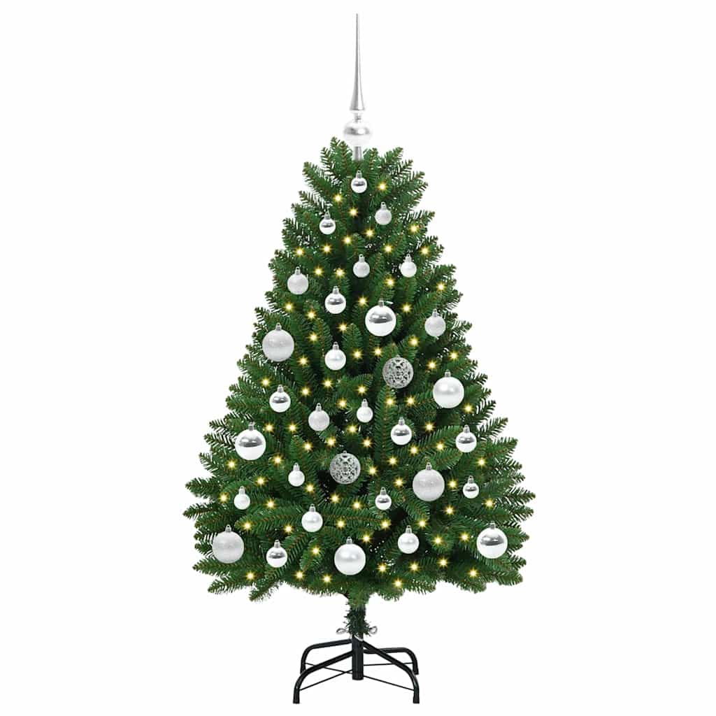 vidaXL Artificial Christmas Tree 120 cm 150 LEDs Warm White Green 3