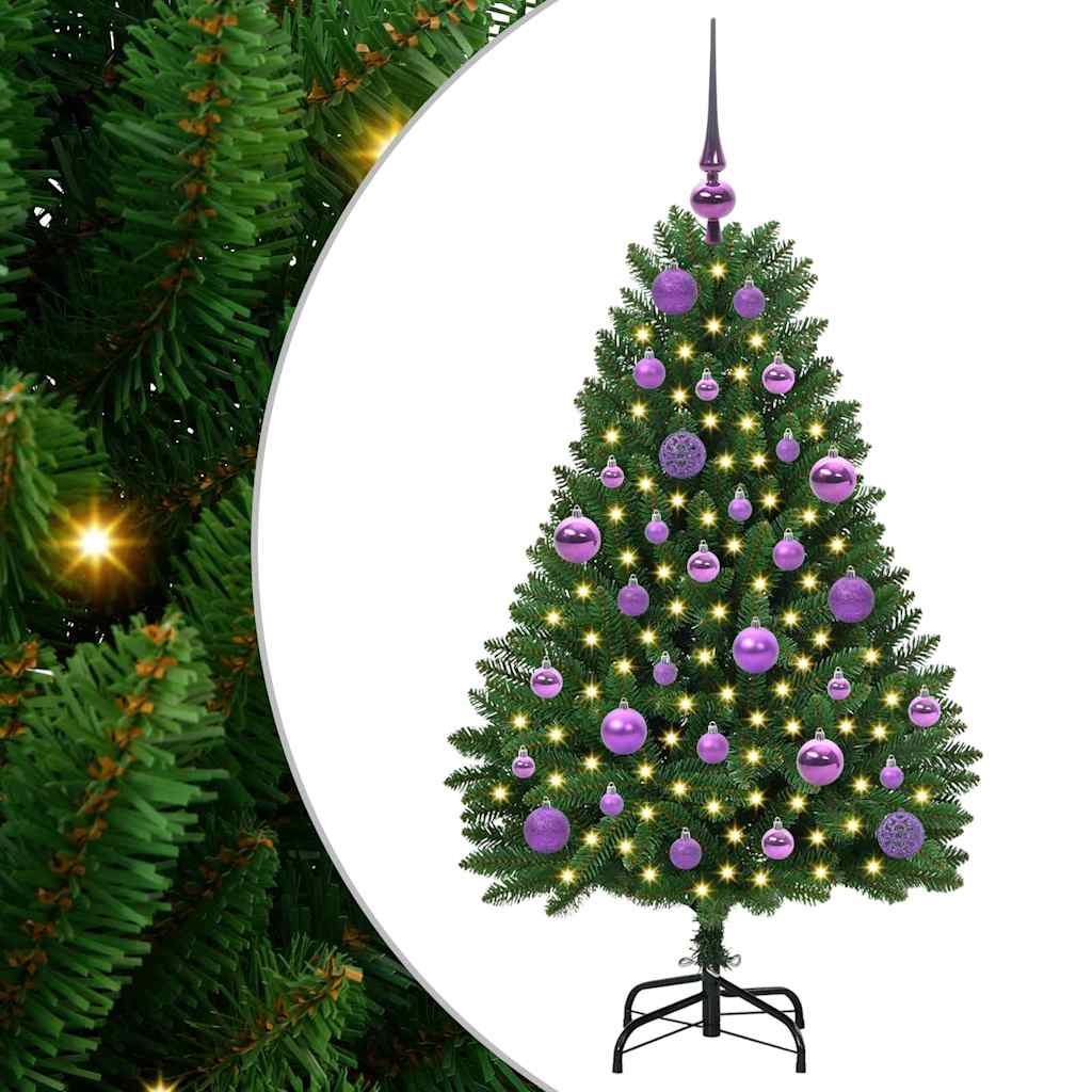 vidaXL Artificial Christmas Tree 120 cm 150 LEDs Warm White Green 2