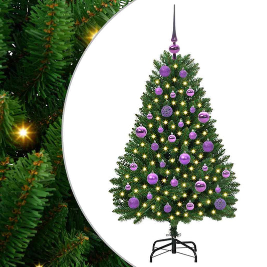 vidaXL Artificial Christmas Tree 120 cm 150 LEDs Warm White Green 2