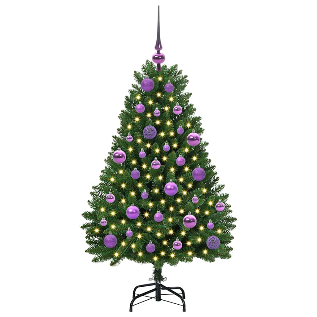 vidaXL Artificial Christmas Tree 120 cm 150 LEDs Warm White Green 3