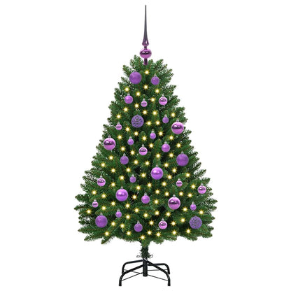 vidaXL Artificial Christmas Tree 120 cm 150 LEDs Warm White Green 3