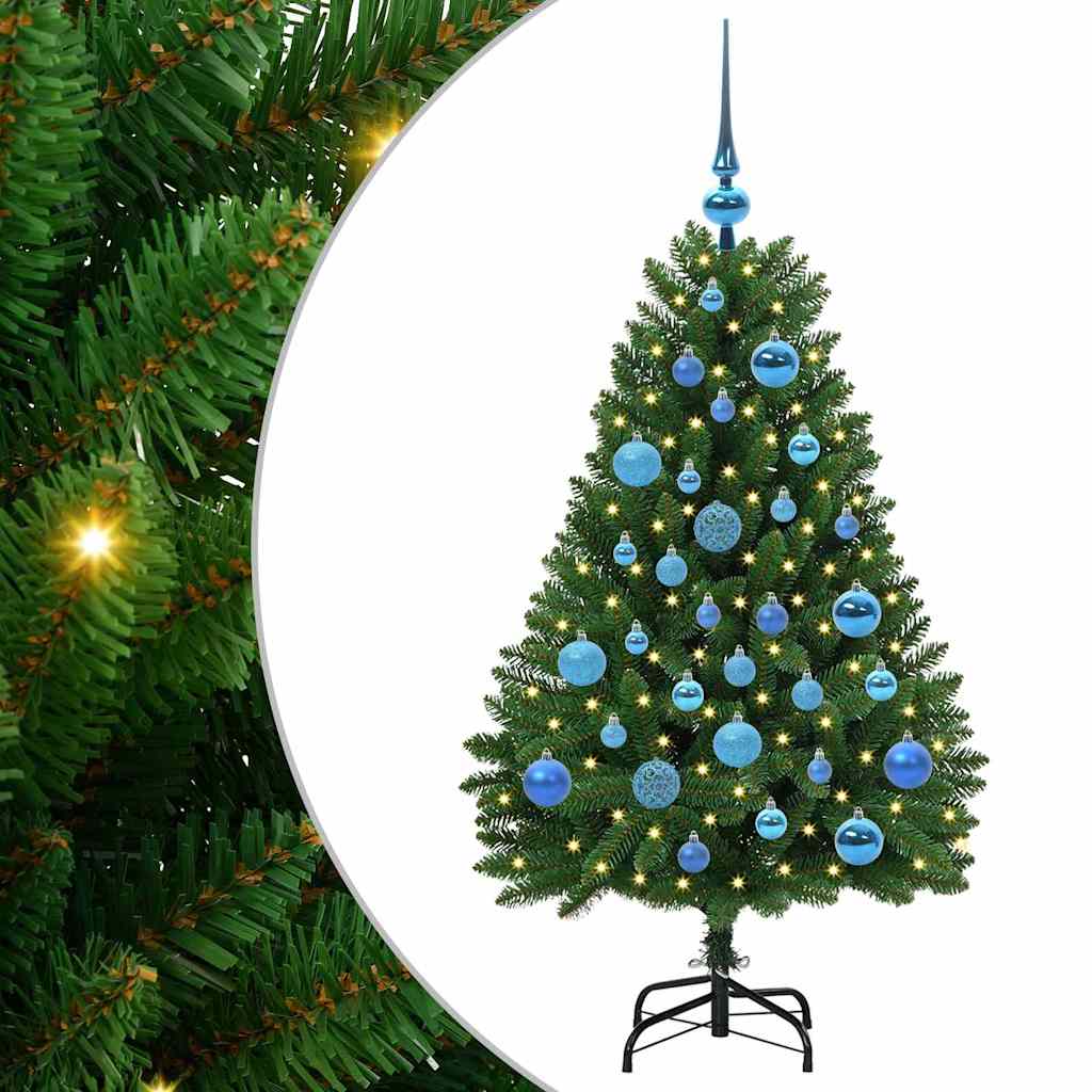 vidaXL Artificial Christmas Tree 120 cm 150 LEDs Warm White Green 2