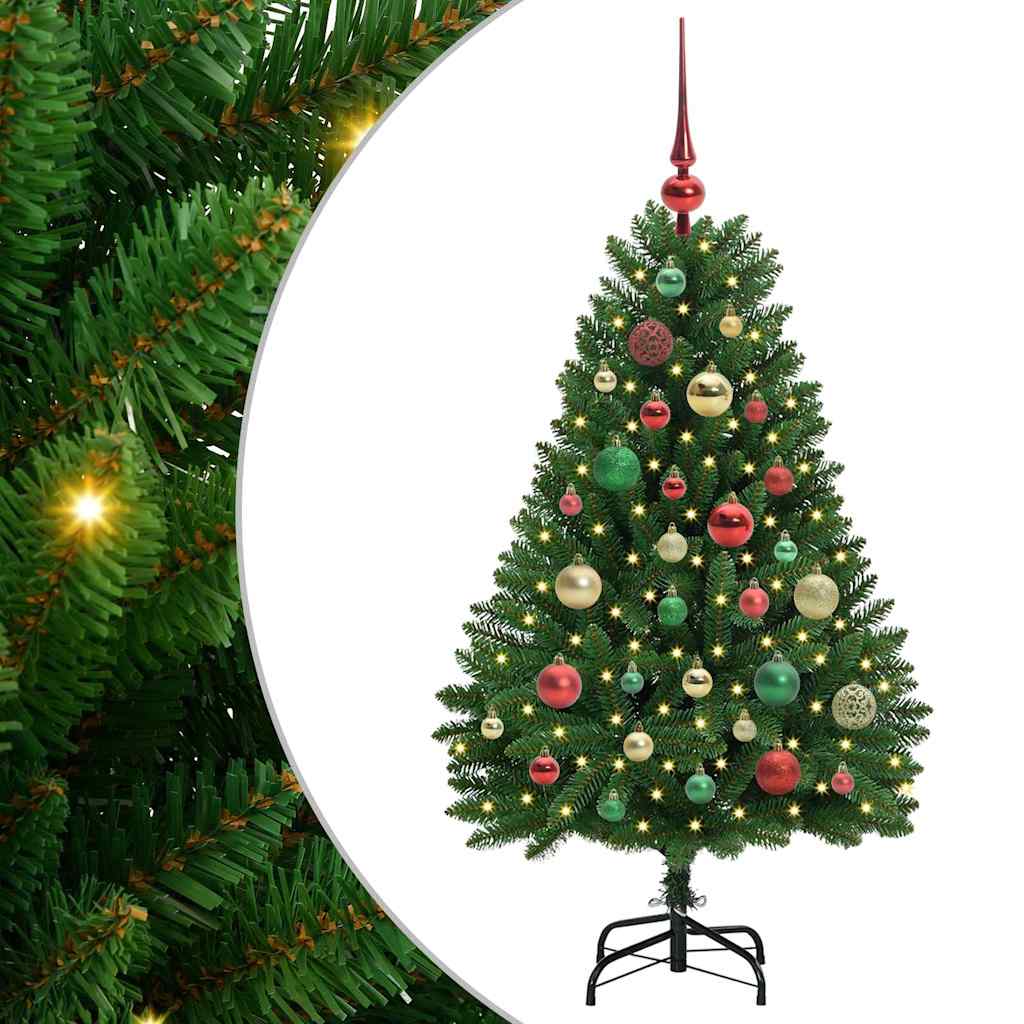 vidaXL Artificial Christmas Tree 120 cm 150 LEDs Warm White Green 2