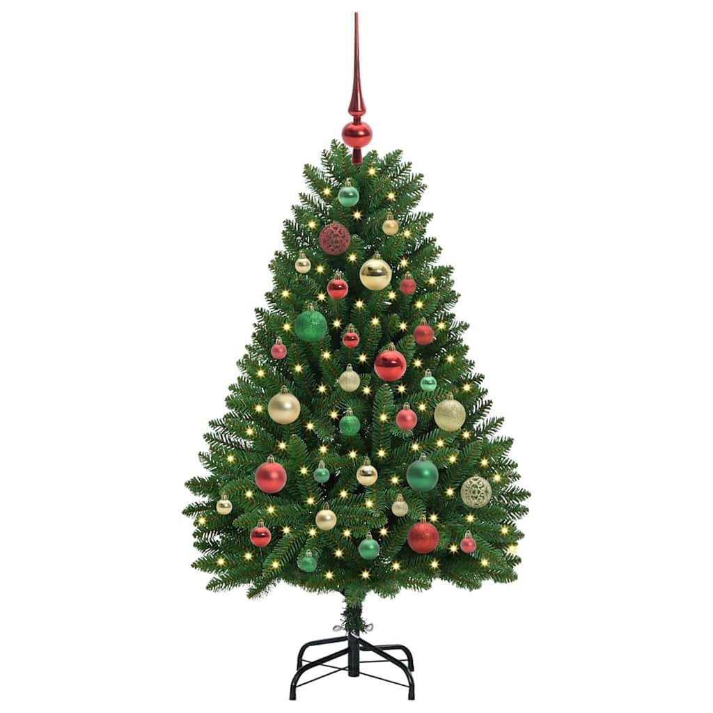 vidaXL Artificial Christmas Tree 120 cm 150 LEDs Warm White Green 3