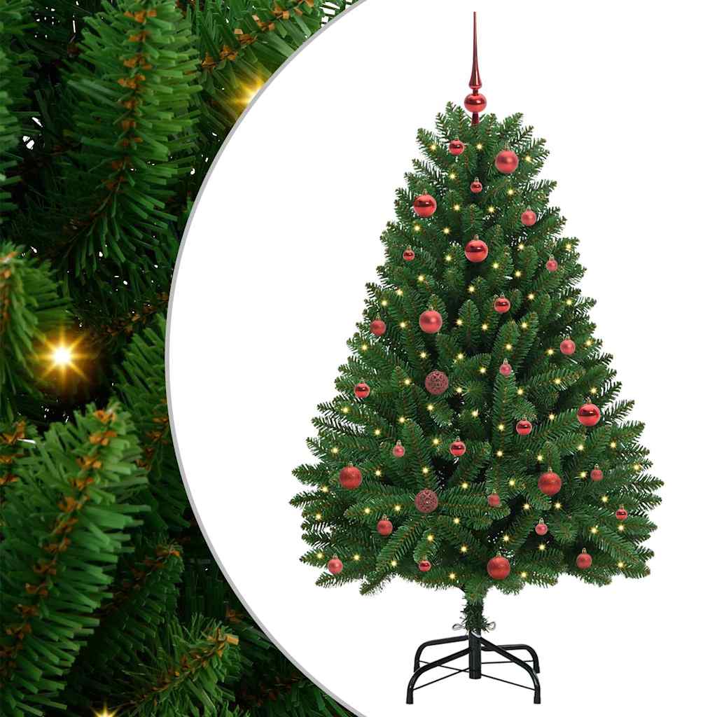 vidaXL Artificial Christmas Tree 150 cm 150 LEDs Warm White Green 2
