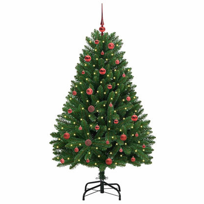 vidaXL Artificial Christmas Tree 150 cm 150 LEDs Warm White Green 3