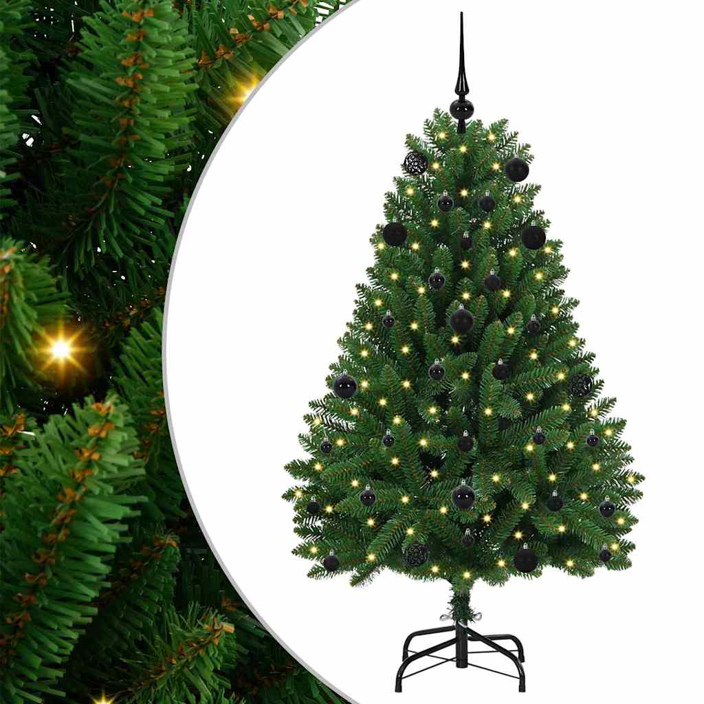 vidaXL Artificial Christmas Tree 150 cm 150 LEDs Warm White Green 2