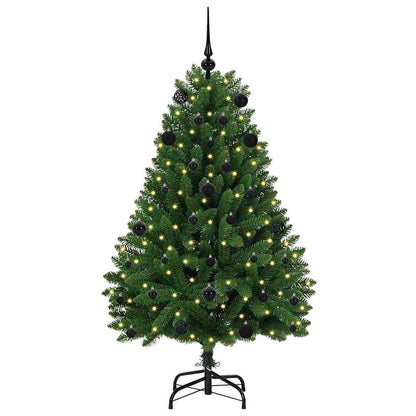 vidaXL Artificial Christmas Tree 150 cm 150 LEDs Warm White Green 3