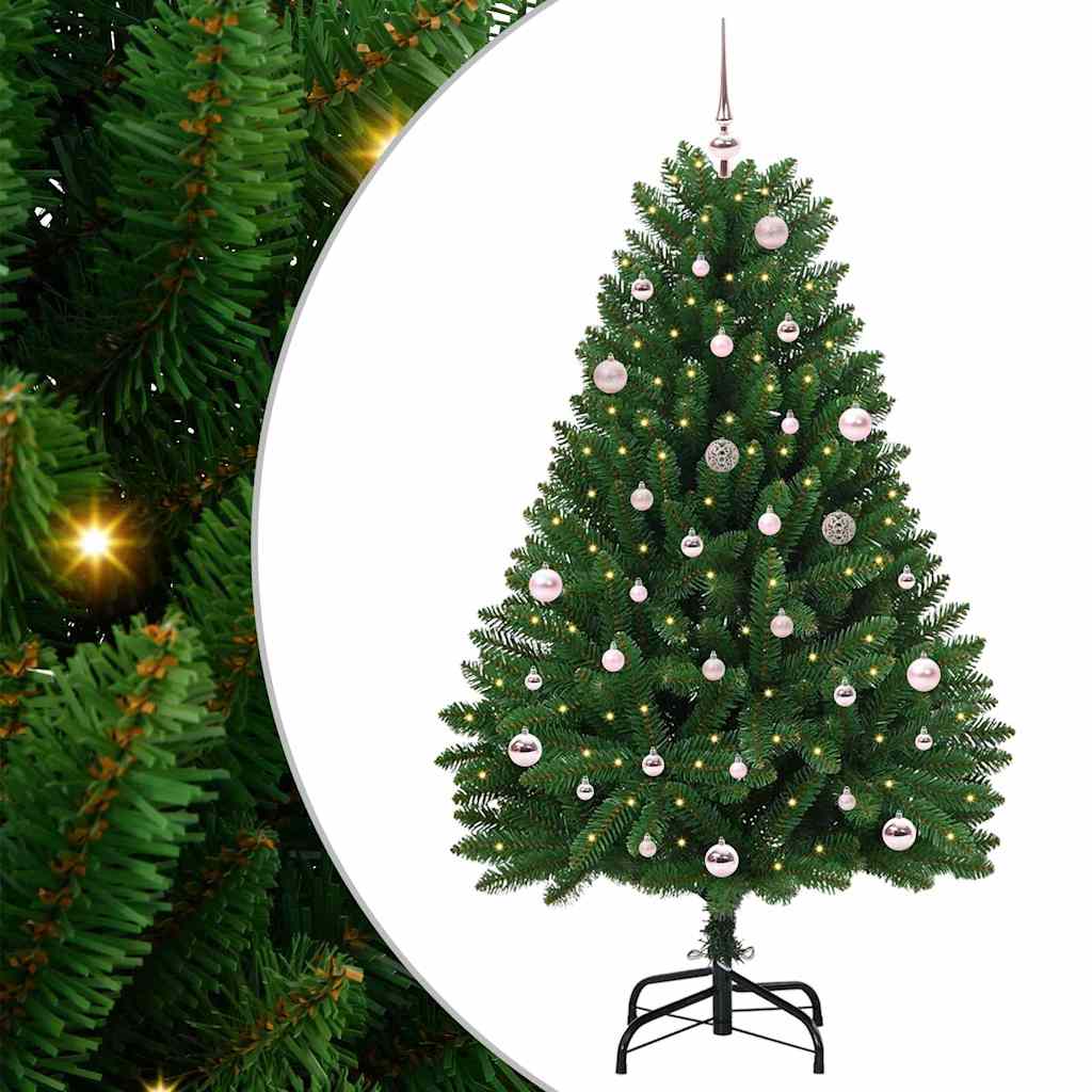 vidaXL Artificial Christmas Tree 150 cm 150 LEDs Warm White Green 2
