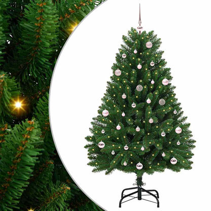 vidaXL Artificial Christmas Tree 150 cm 150 LEDs Warm White Green 2