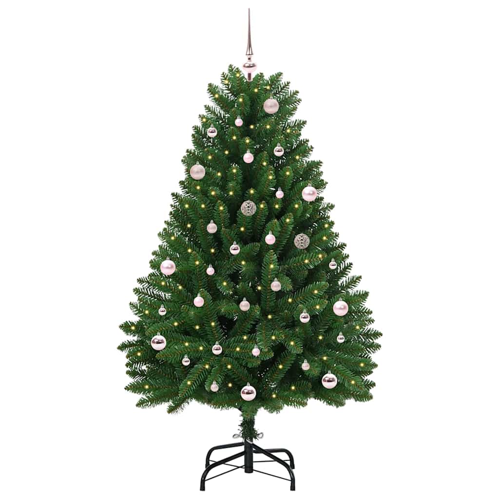 vidaXL Artificial Christmas Tree 150 cm 150 LEDs Warm White Green 3