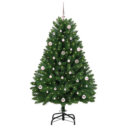 vidaXL Artificial Christmas Tree 150 cm 150 LEDs Warm White Green 3