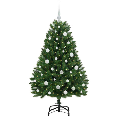 vidaXL Artificial Christmas Tree 150 cm 150 LEDs Warm White Green 3