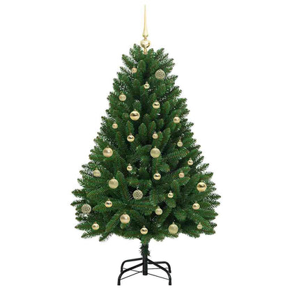 vidaXL Artificial Christmas Tree 150 cm 150 LEDs Warm White Green 4
