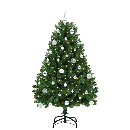 vidaXL Artificial Christmas Tree 150 cm 150 LEDs Warm White Green 3
