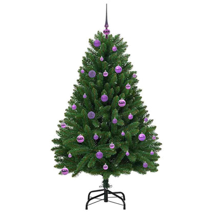 vidaXL Artificial Christmas Tree 150 cm 150 LEDs Warm White Green 4