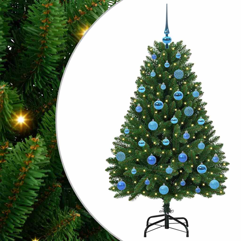 vidaXL Artificial Christmas Tree 150 cm 150 LEDs Warm White Green 2