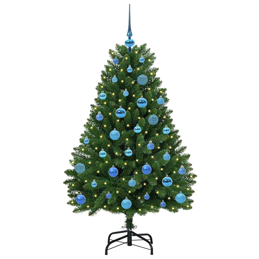 vidaXL Artificial Christmas Tree 150 cm 150 LEDs Warm White Green 3
