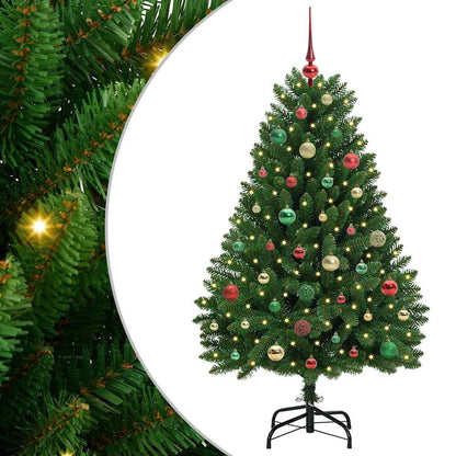 vidaXL Artificial Christmas Tree 150 cm 150 LEDs Warm White Green 2