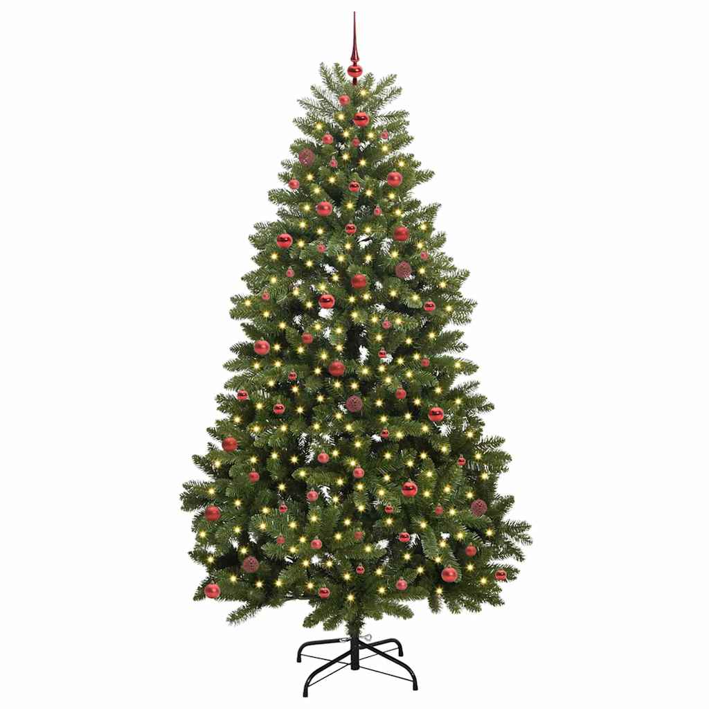 vidaXL Artificial Christmas Tree 270 cm 300 LEDs Warm White Green 3