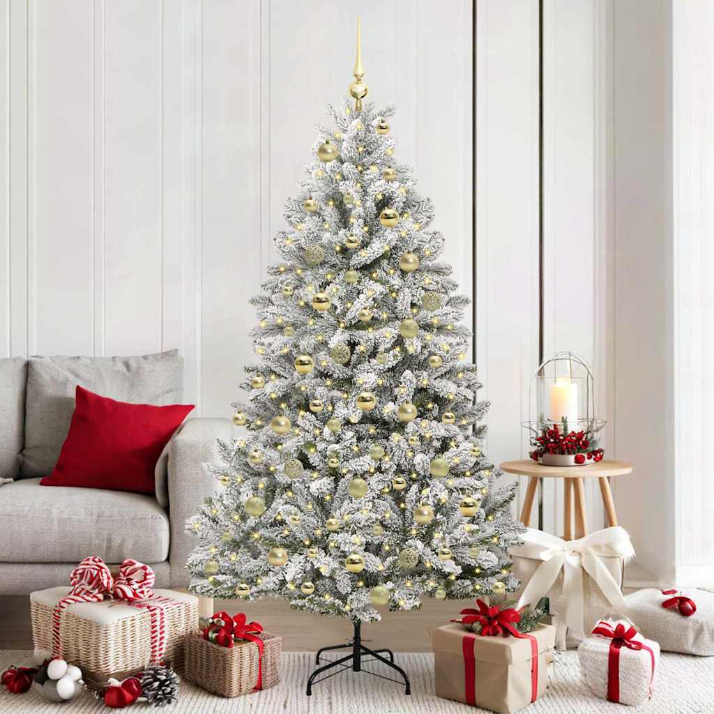 vidaXL Artificial Christmas Tree 180 cm 300 LEDs Warm White 1