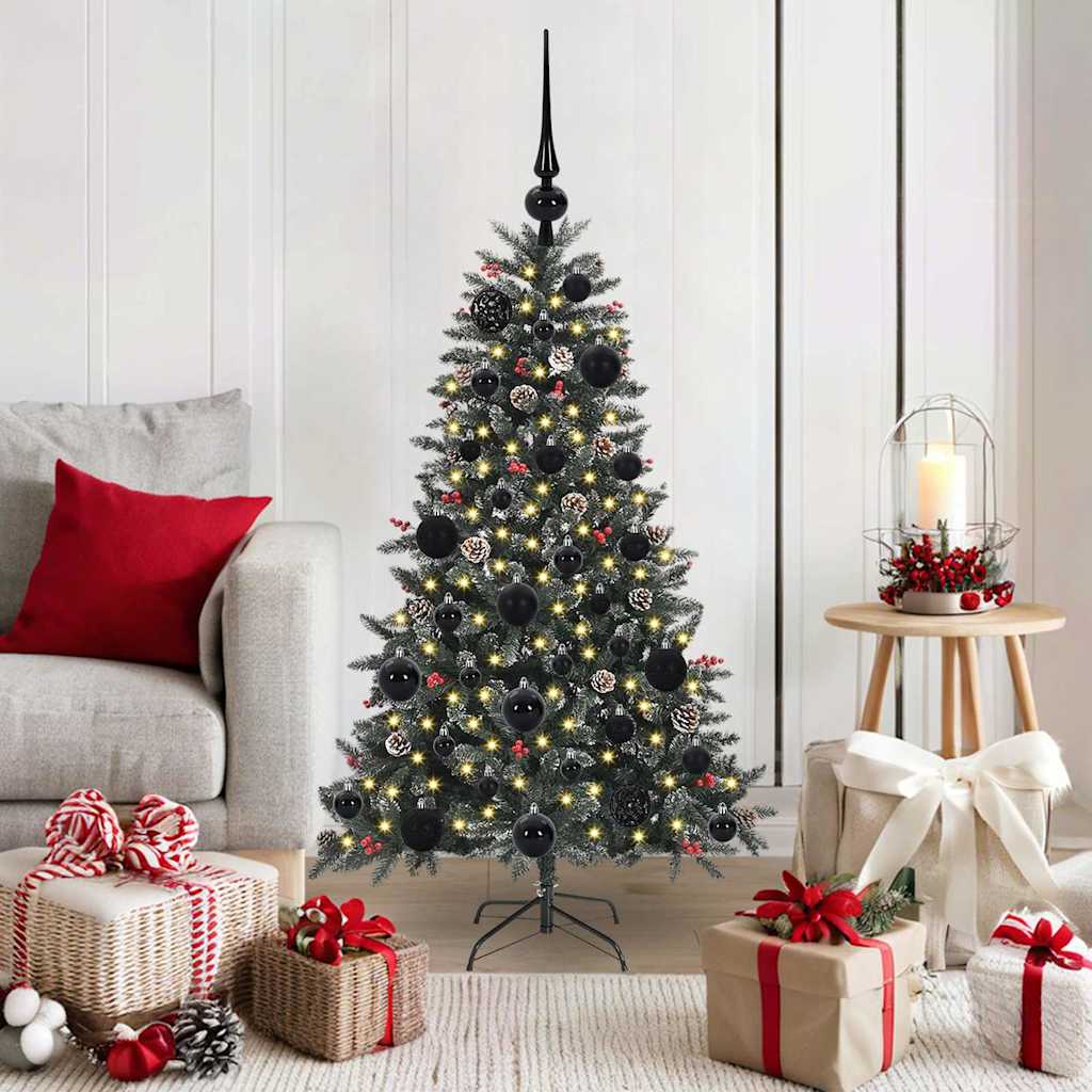 vidaXL Artificial Christmas Tree with 150 LEDs with Stand Green 120 cm 1