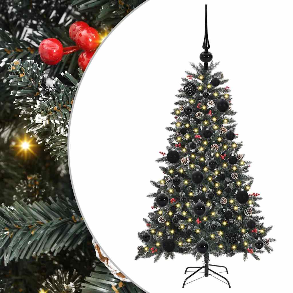 vidaXL Artificial Christmas Tree with 150 LEDs with Stand Green 120 cm 2